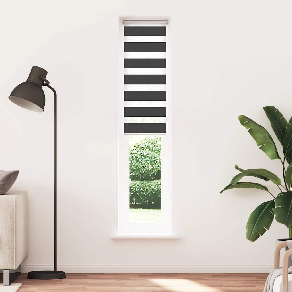 zebragardin sort 40x200 cm stofbredde 35,9 cm polyester