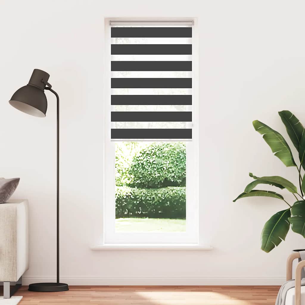 zebragardin sort 70x200 cm stofbredde 65,9 cm polyester