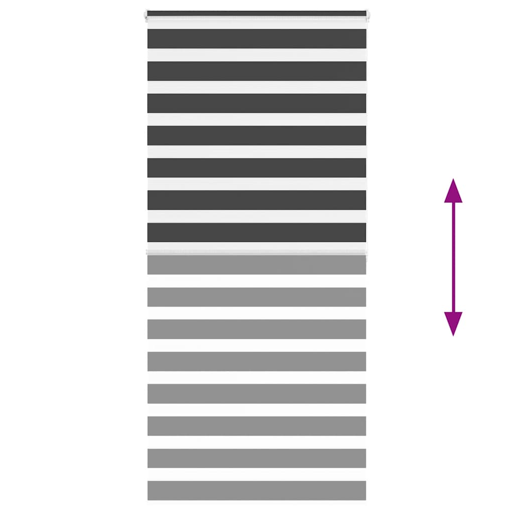 zebragardin sort 95x200 cm stofbredde 90,9 cm polyester