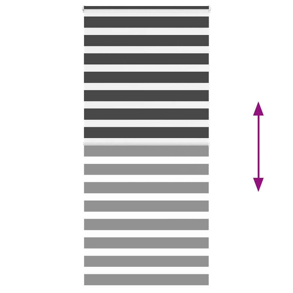 zebragardin sort 100x200 cm stofbredde 95,9 cm polyester