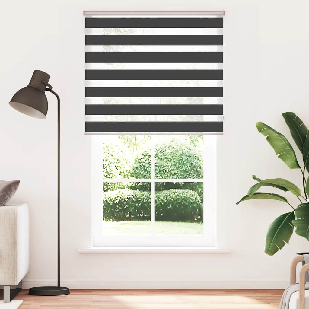 zebragardin sort 120x200 cm stofbredde 115,9 cm polyester