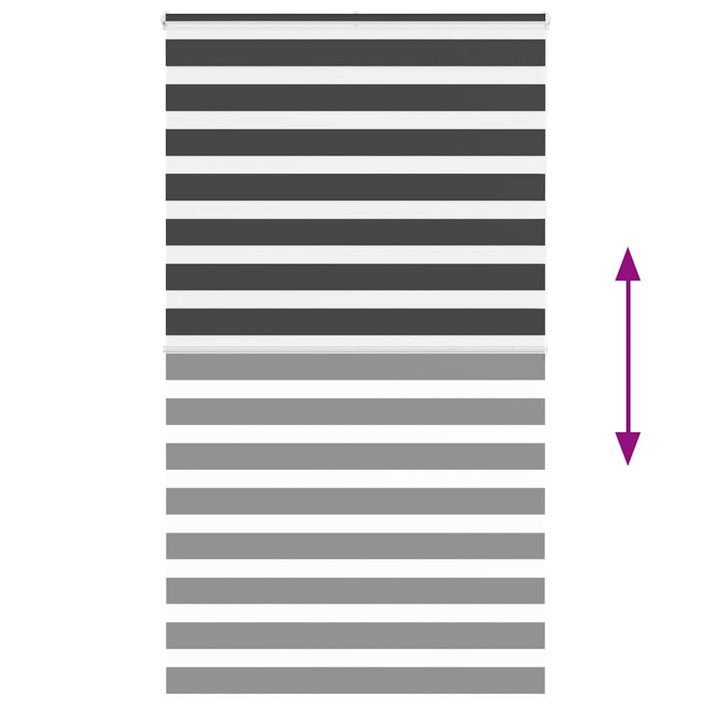 zebragardin sort 125x200 cm stofbredde 120,9 cm polyester