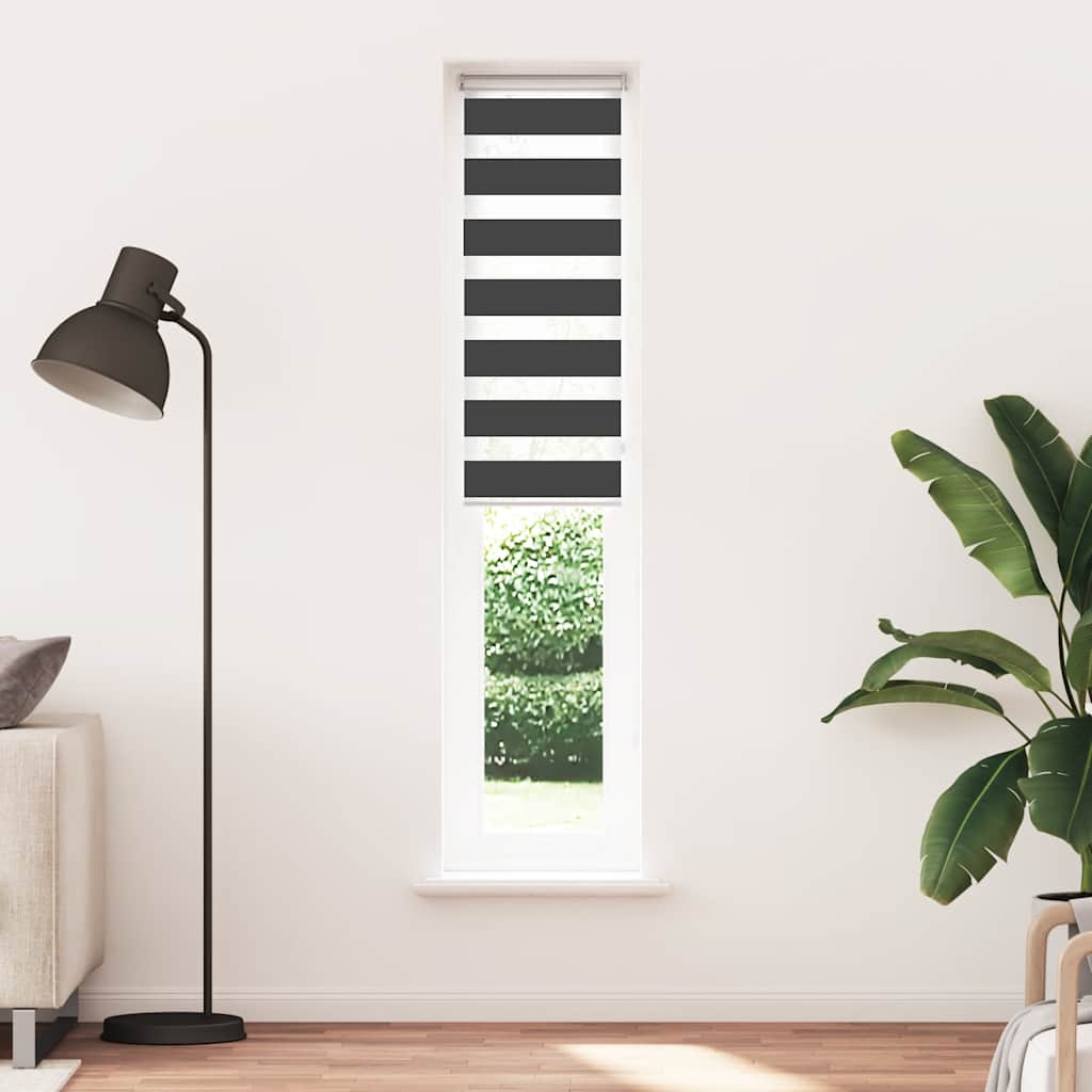 zebragardin sort 40x230 cm stofbredde 35,9 cm polyester
