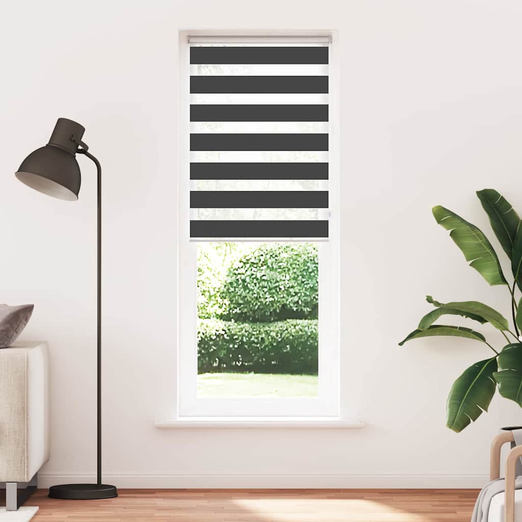 zebragardin sort 75x230 cm stofbredde 70,9 cm polyester