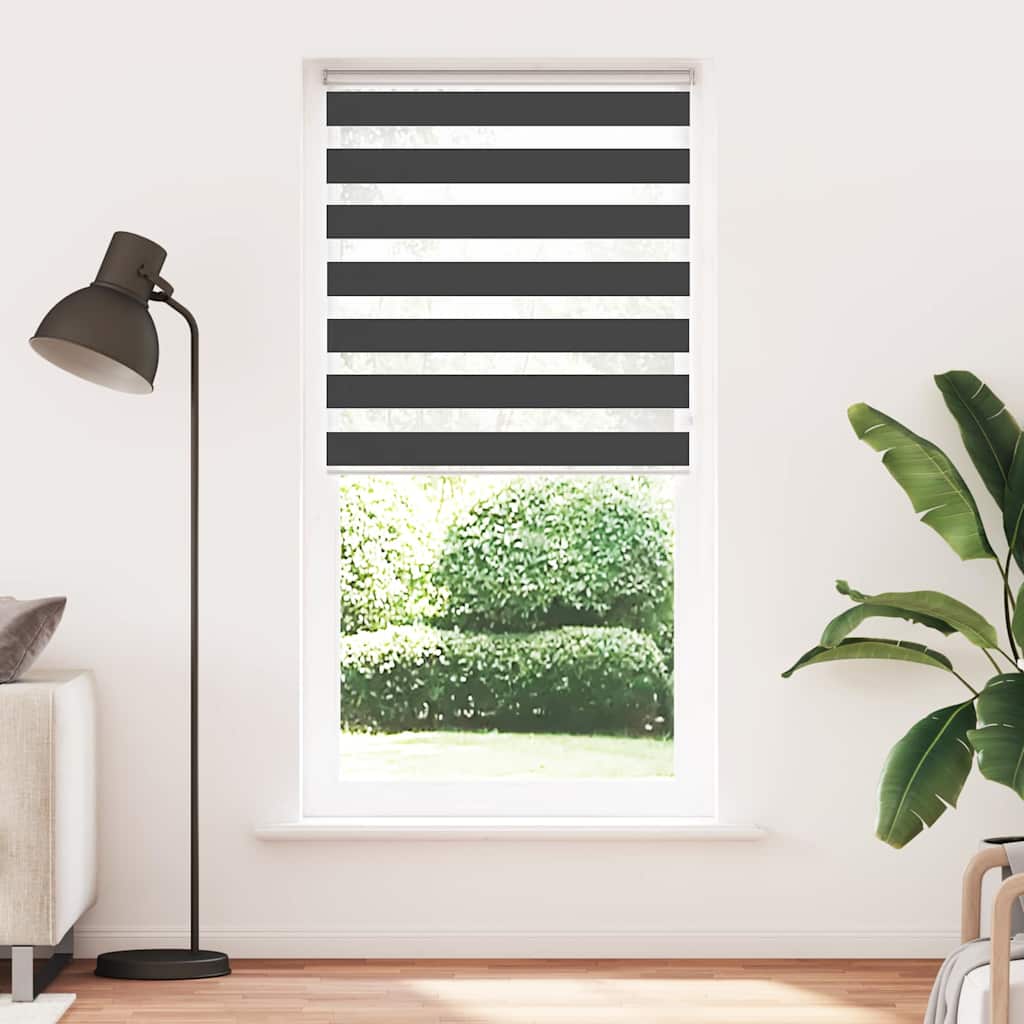 zebragardin sort 95x230 cm stofbredde 90,9 cm polyester
