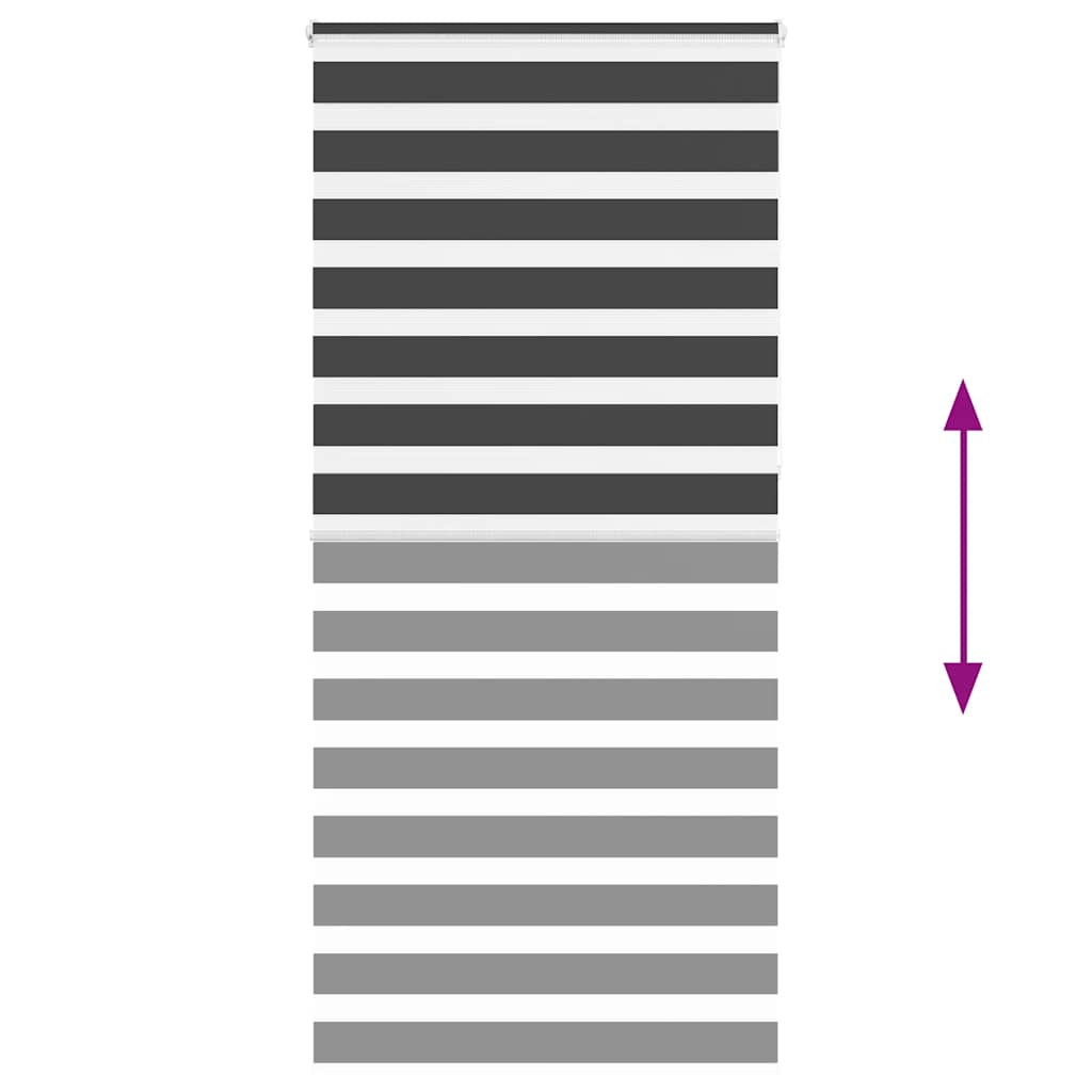 zebragardin sort 95x230 cm stofbredde 90,9 cm polyester