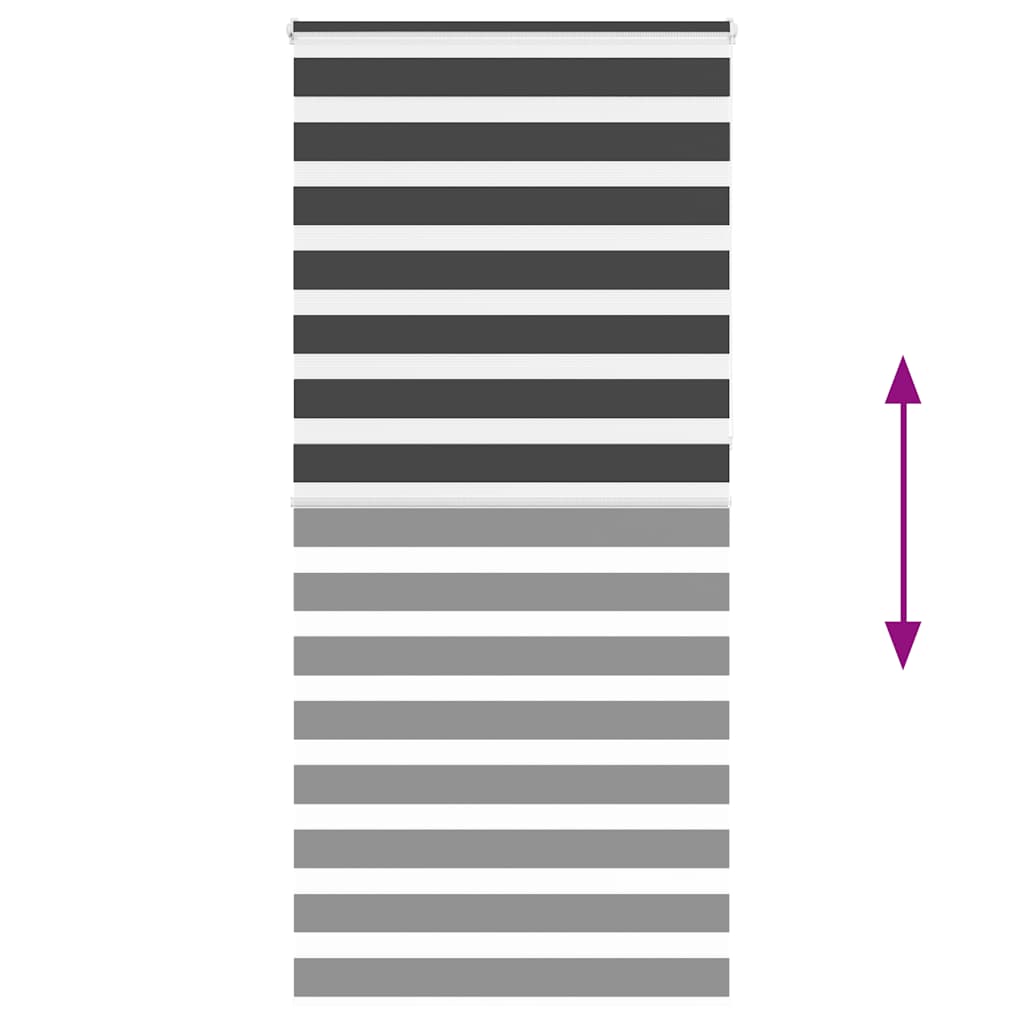 zebragardin sort 115x230 cm stofbredde 110,9 cm polyester