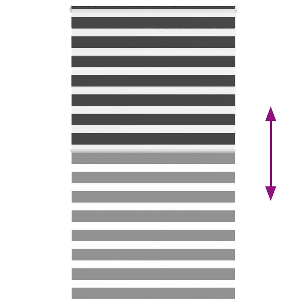 zebragardin sort 120x230 cm stofbredde 115,9 cm polyester
