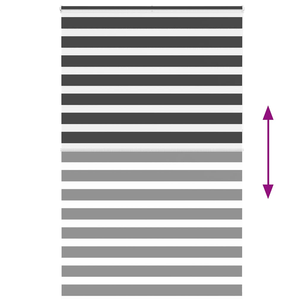 zebragardin sort 140x230 cm stofbredde 135,9 cm polyester