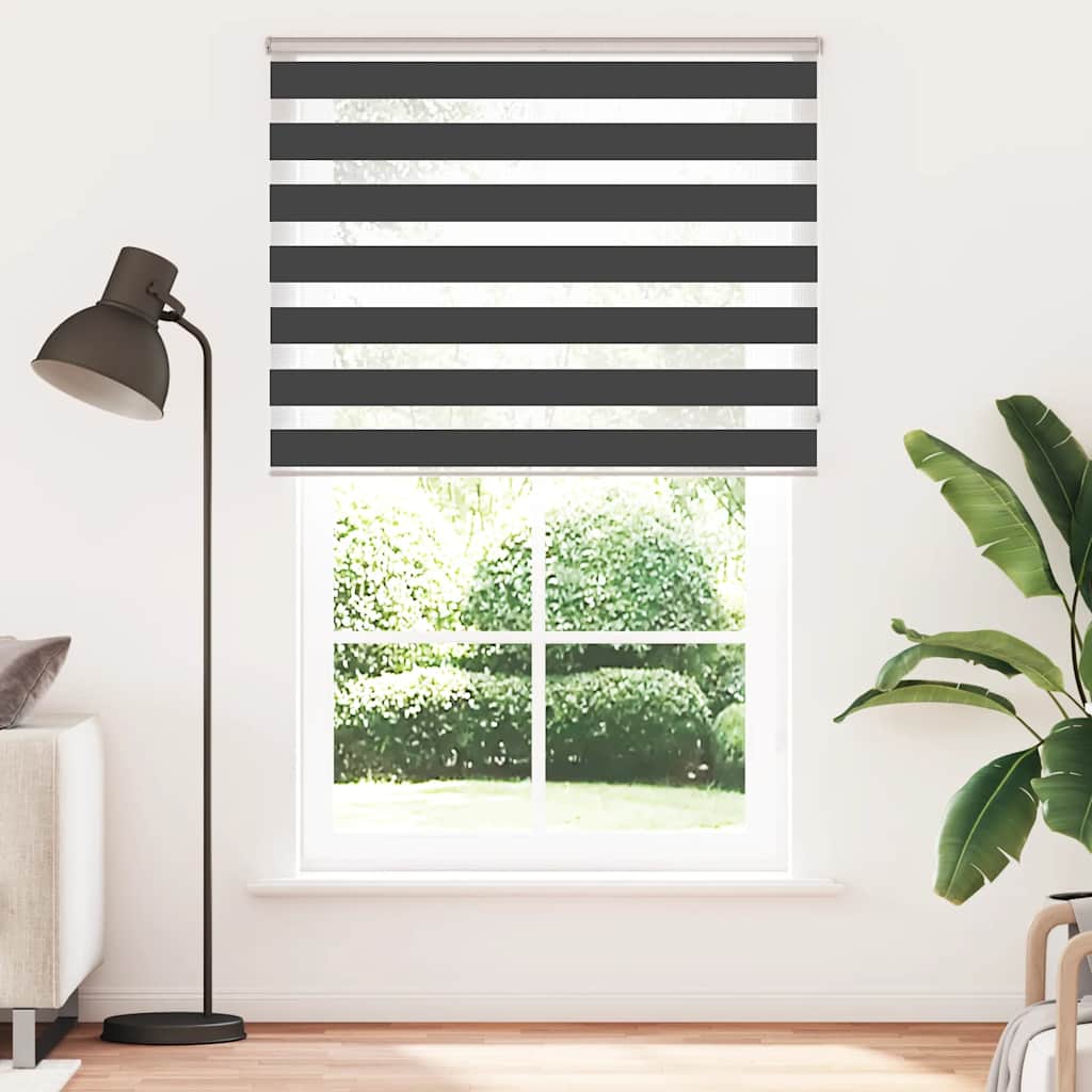 zebragardin sort 145x230 cm stofbredde 140,9 cm polyester