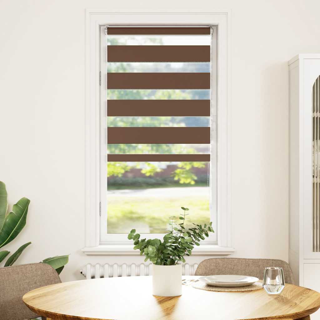 zebragardin brun 65x100 cm stofbredde 60,9 cm polyester