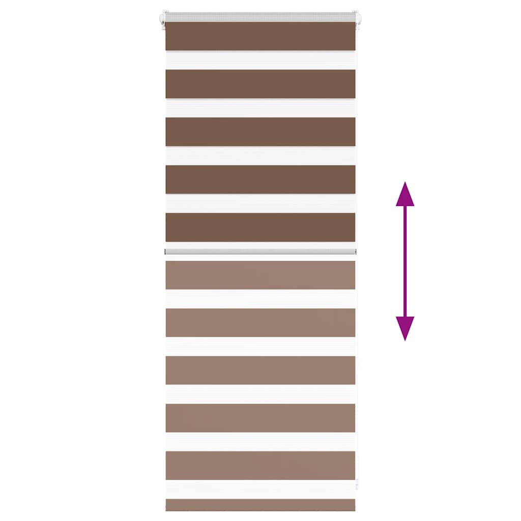 zebragardin brun 65x100 cm stofbredde 60,9 cm polyester