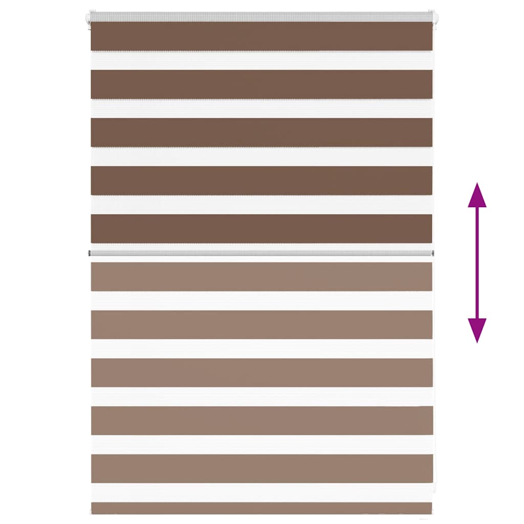 zebragardin brun 95x100 cm stofbredde 90,9 cm polyester