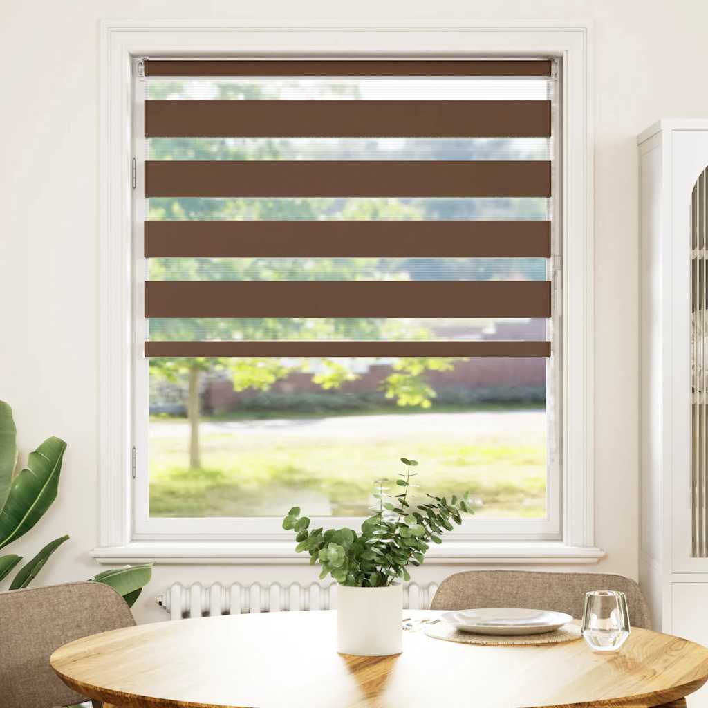 zebragardin brun 105x100 cm stofbredde 100,9 cm polyester