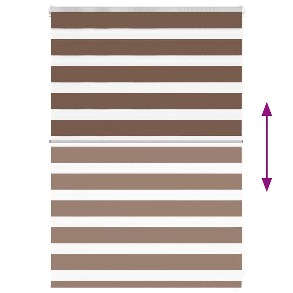 zebragardin brun 105x100 cm stofbredde 100,9 cm polyester