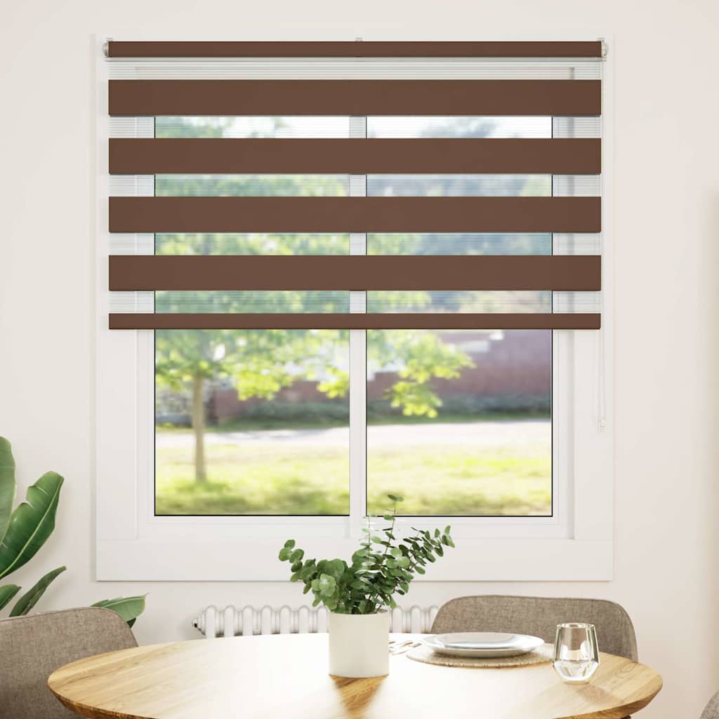 zebragardin brun 125x100 cm stofbredde 120,9 cm polyester