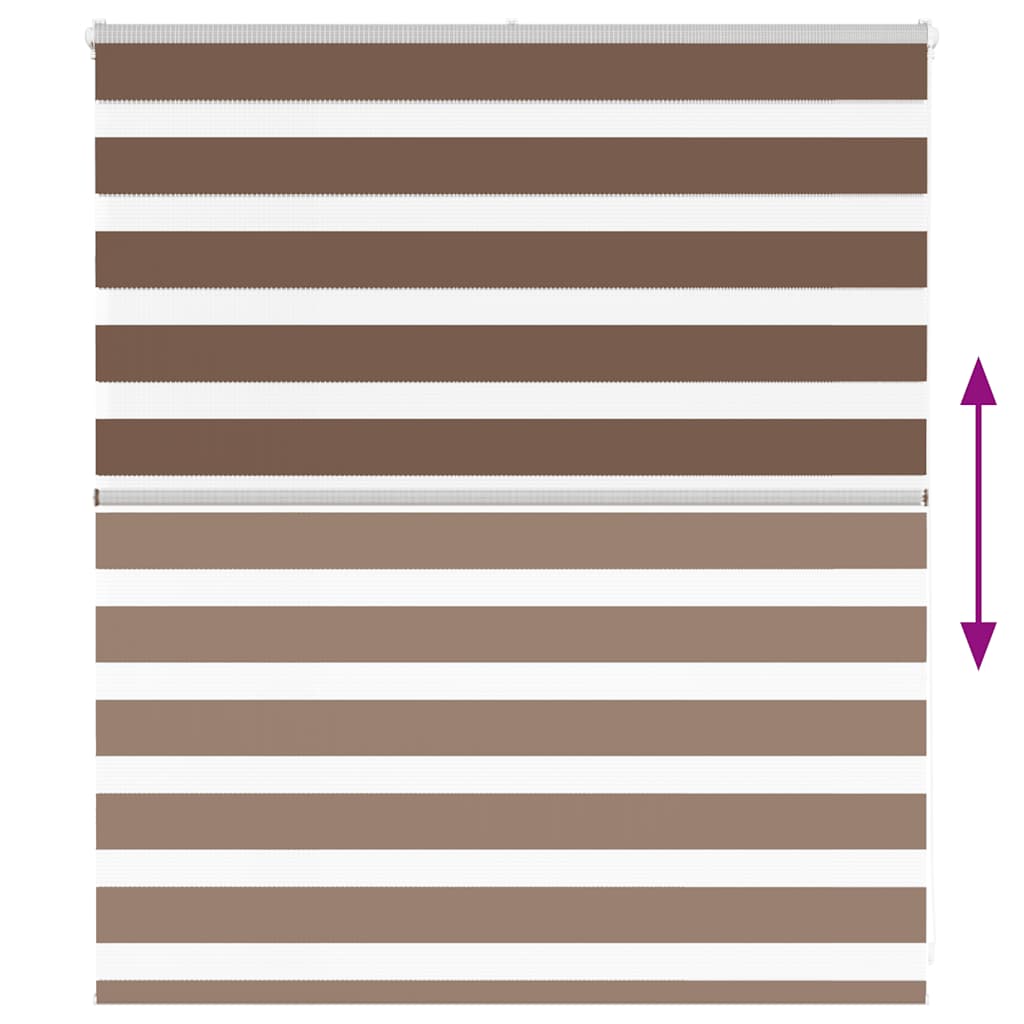 zebragardin brun 125x100 cm stofbredde 120,9 cm polyester