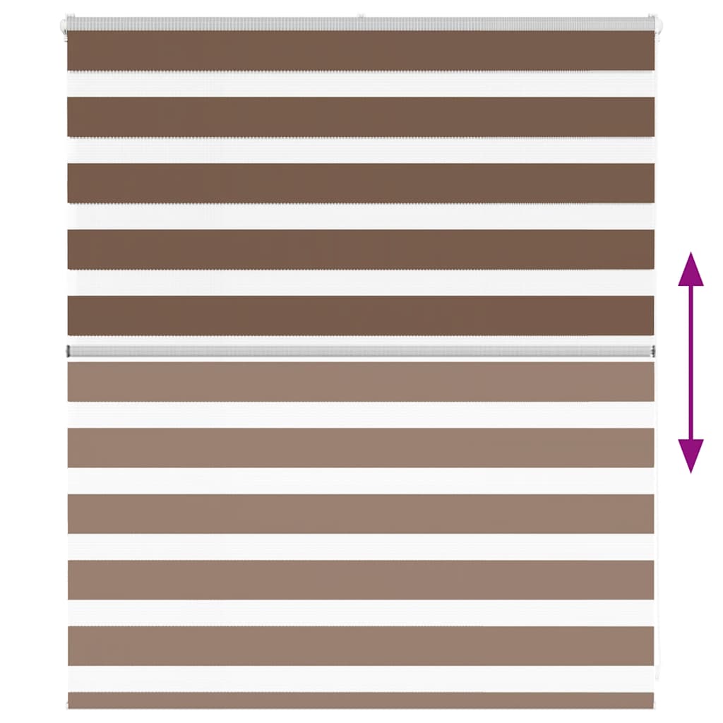 zebragardin brun 130x100 cm stofbredde 125,9 cm polyester