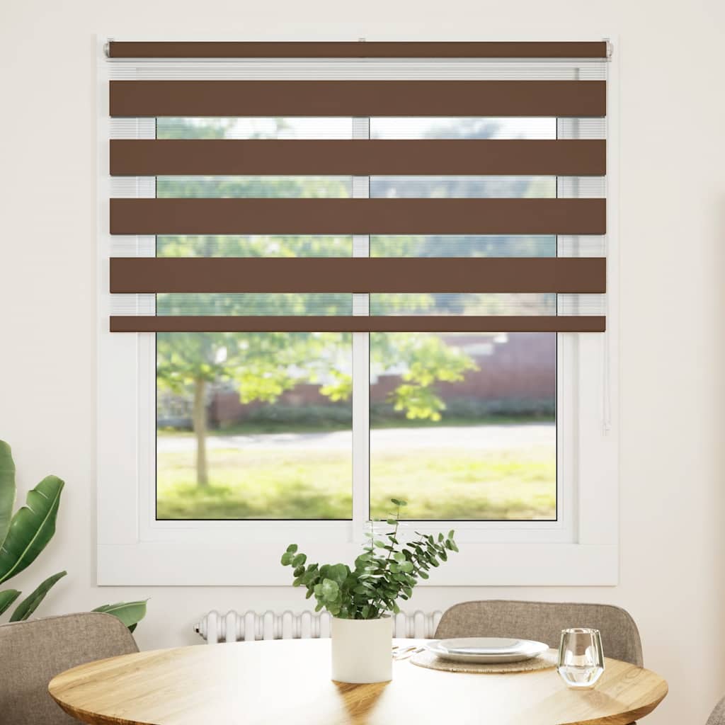 zebragardin brun 135x100 cm stofbredde 130,9 cm polyester