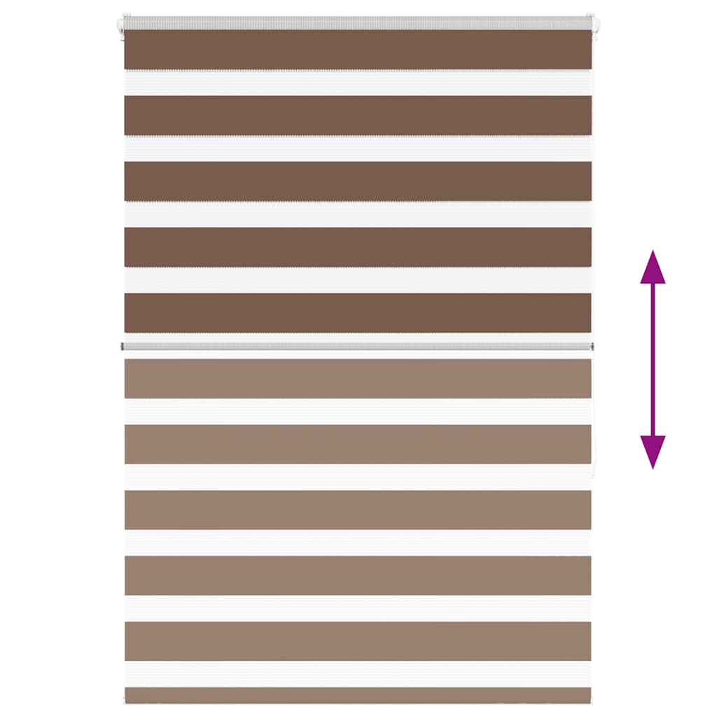 zebragardin brun 95x150 cm stofbredde 90,9 cm polyester