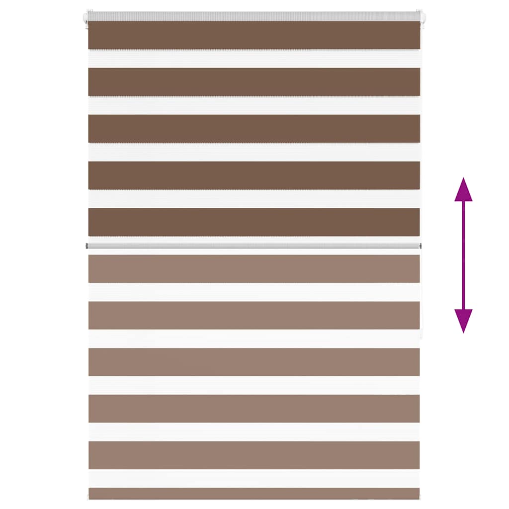zebragardin brun 100x150 cm stofbredde 95,9 cm polyester