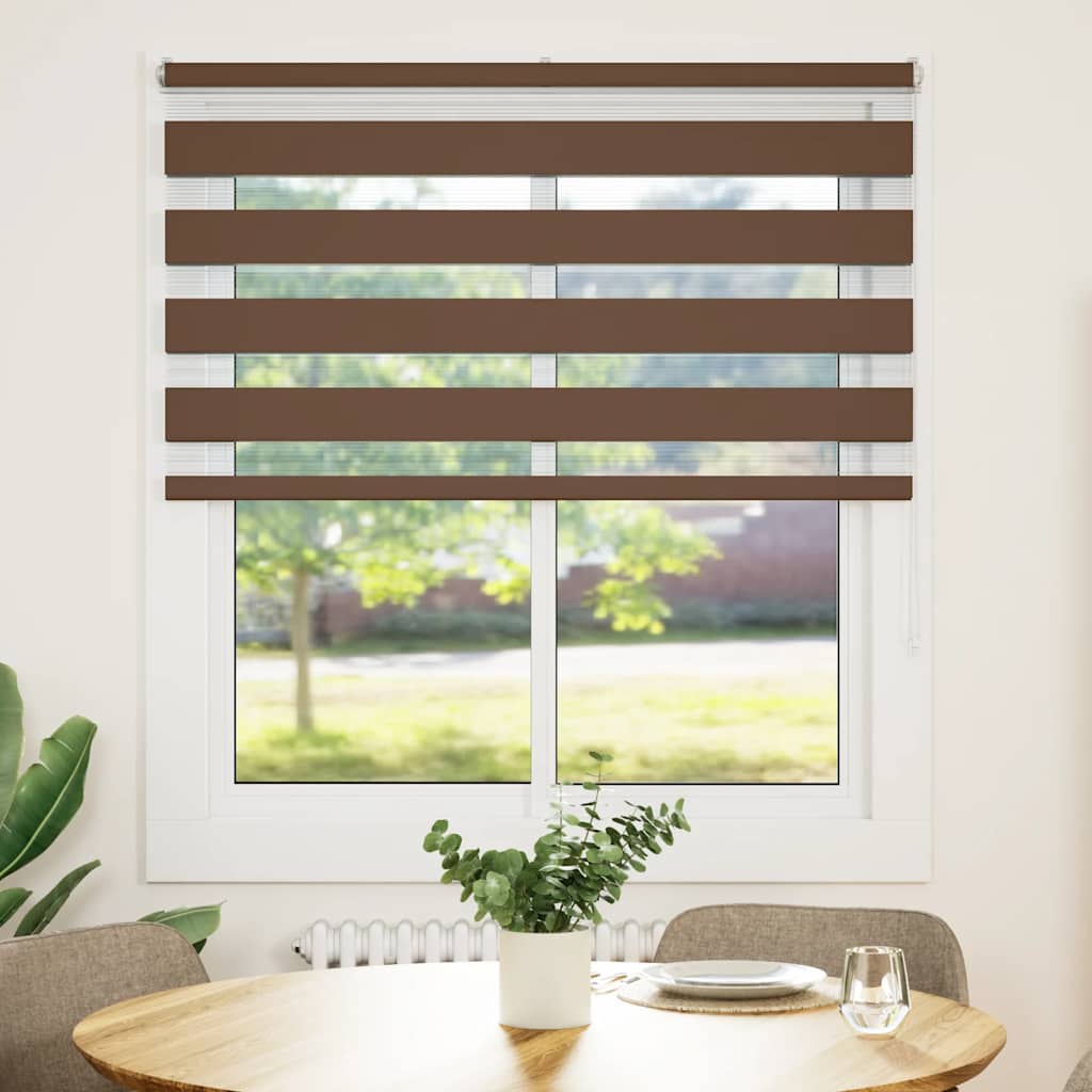 zebragardin brun 120x150 cm stofbredde 115,9 cm polyester