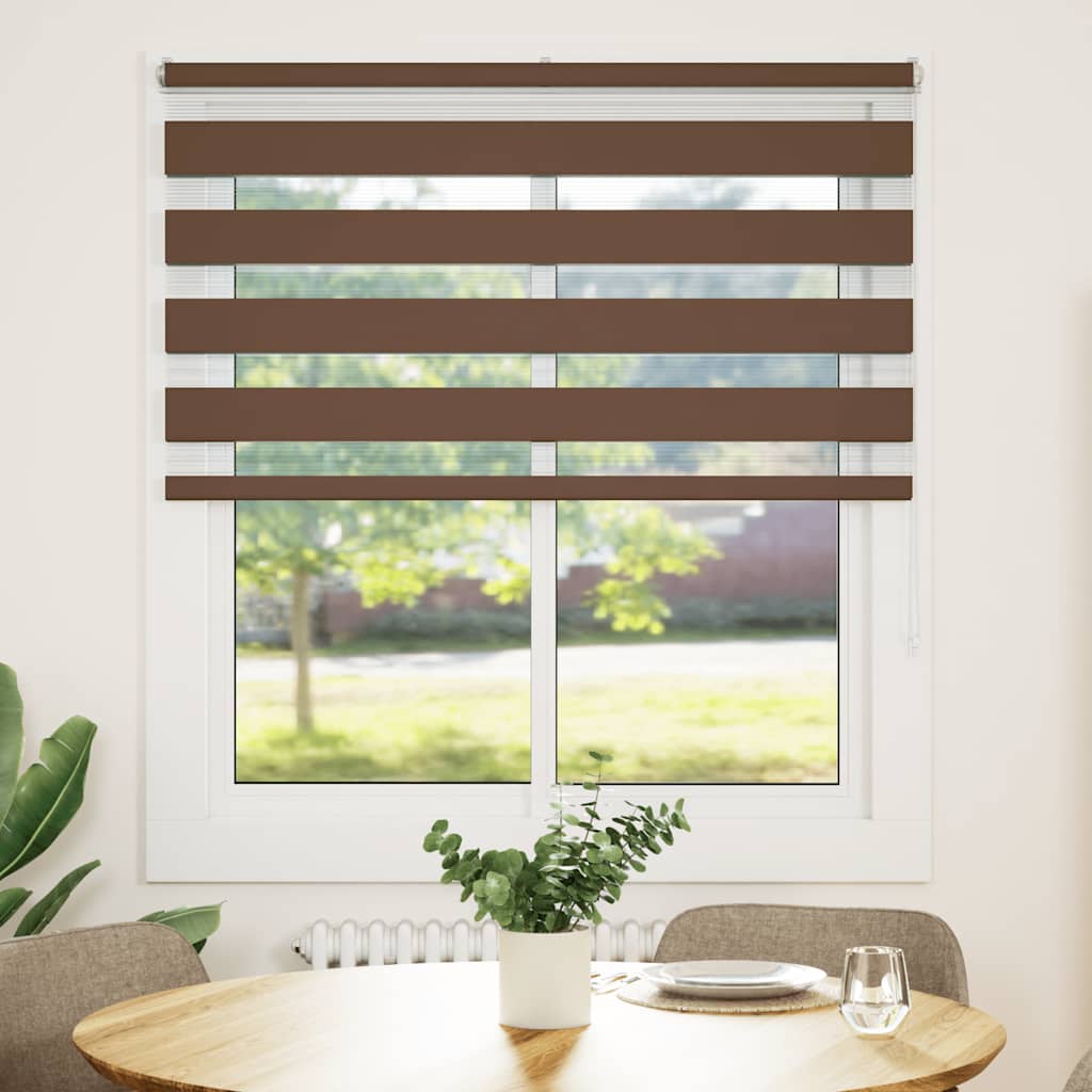 zebragardin brun 125x150 cm stofbredde 120,9 cm polyester