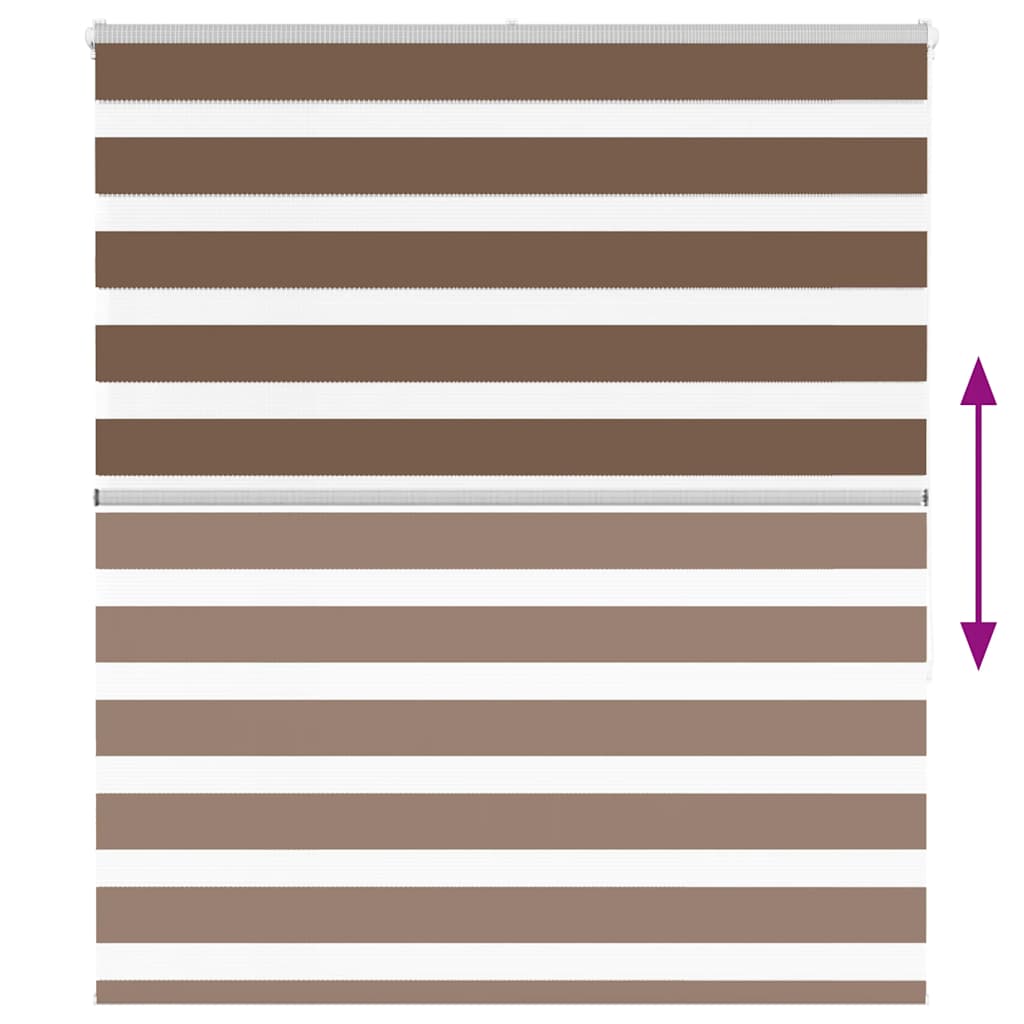 zebragardin brun 130x150 cm stofbredde 125,9 cm polyester