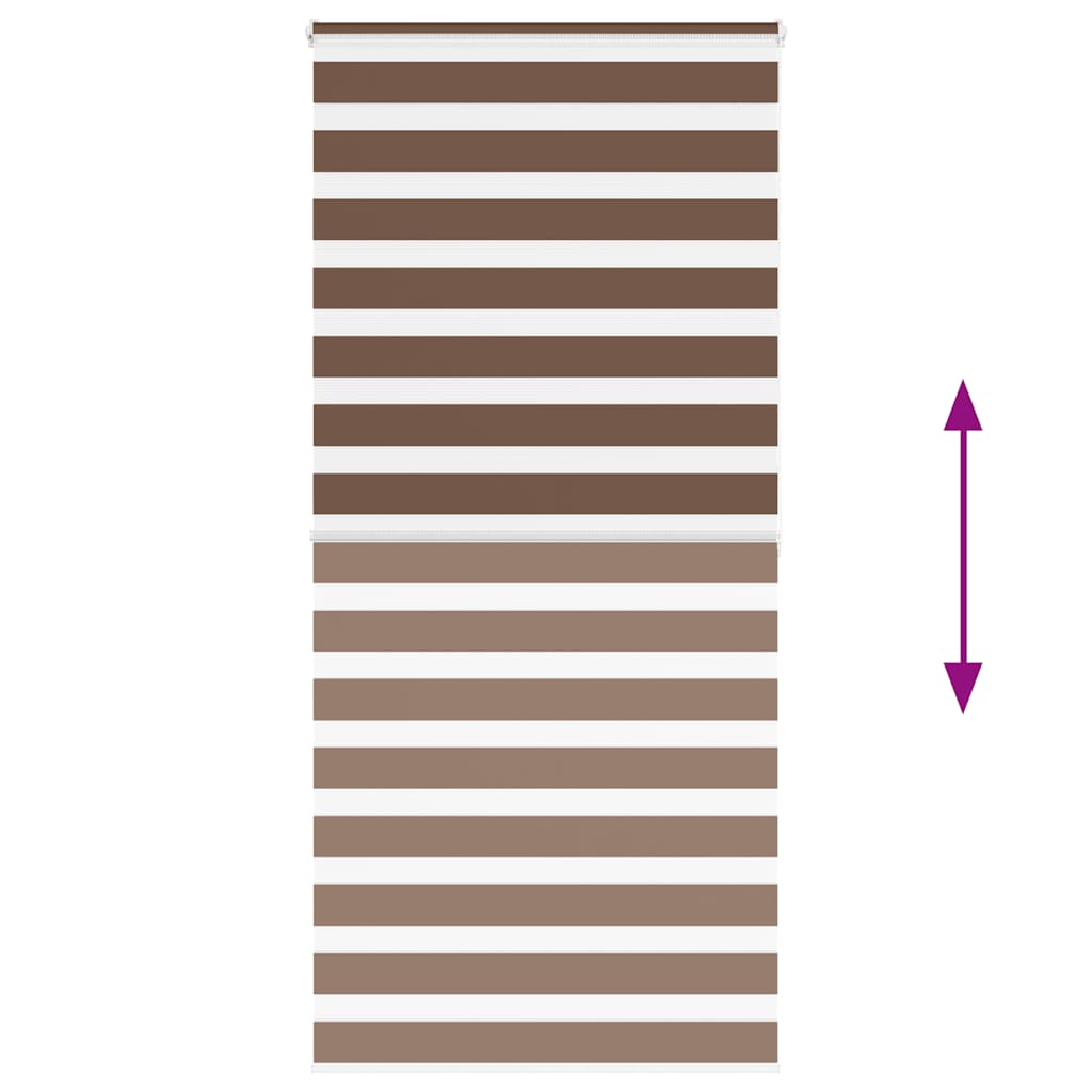 zebragardin brun 95x200 cm stofbredde 90,9 cm polyester