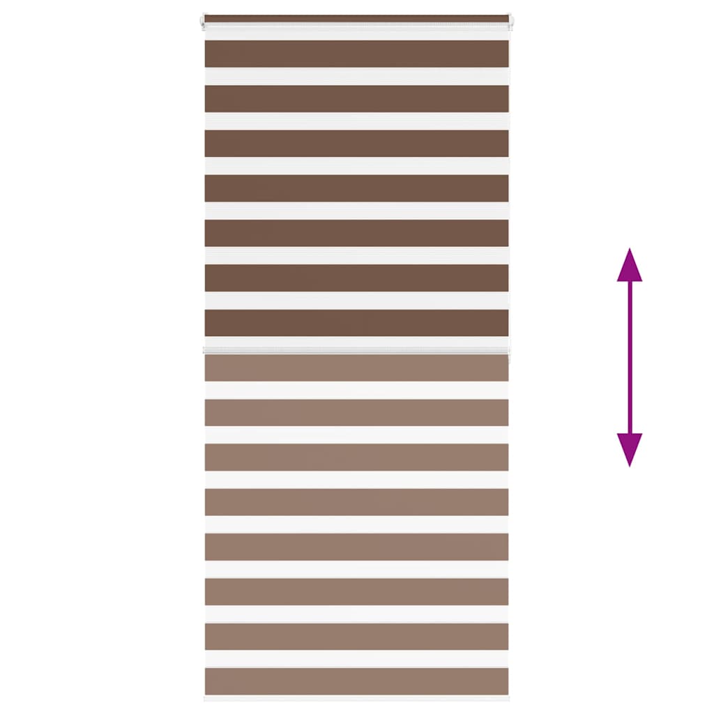 zebragardin brun 100x200 cm stofbredde 95,9 cm polyester