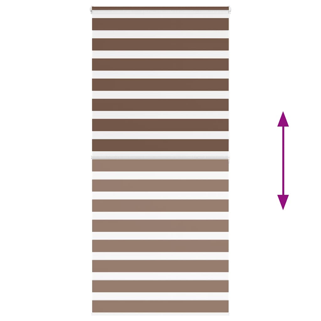 zebragardin brun 110x200 cm stofbredde 105,9 cm polyester