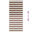 zebragardin brun 115x200 cm stofbredde 110,9 cm polyester