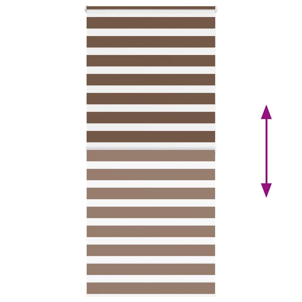 zebragardin brun 115x200 cm stofbredde 110,9 cm polyester