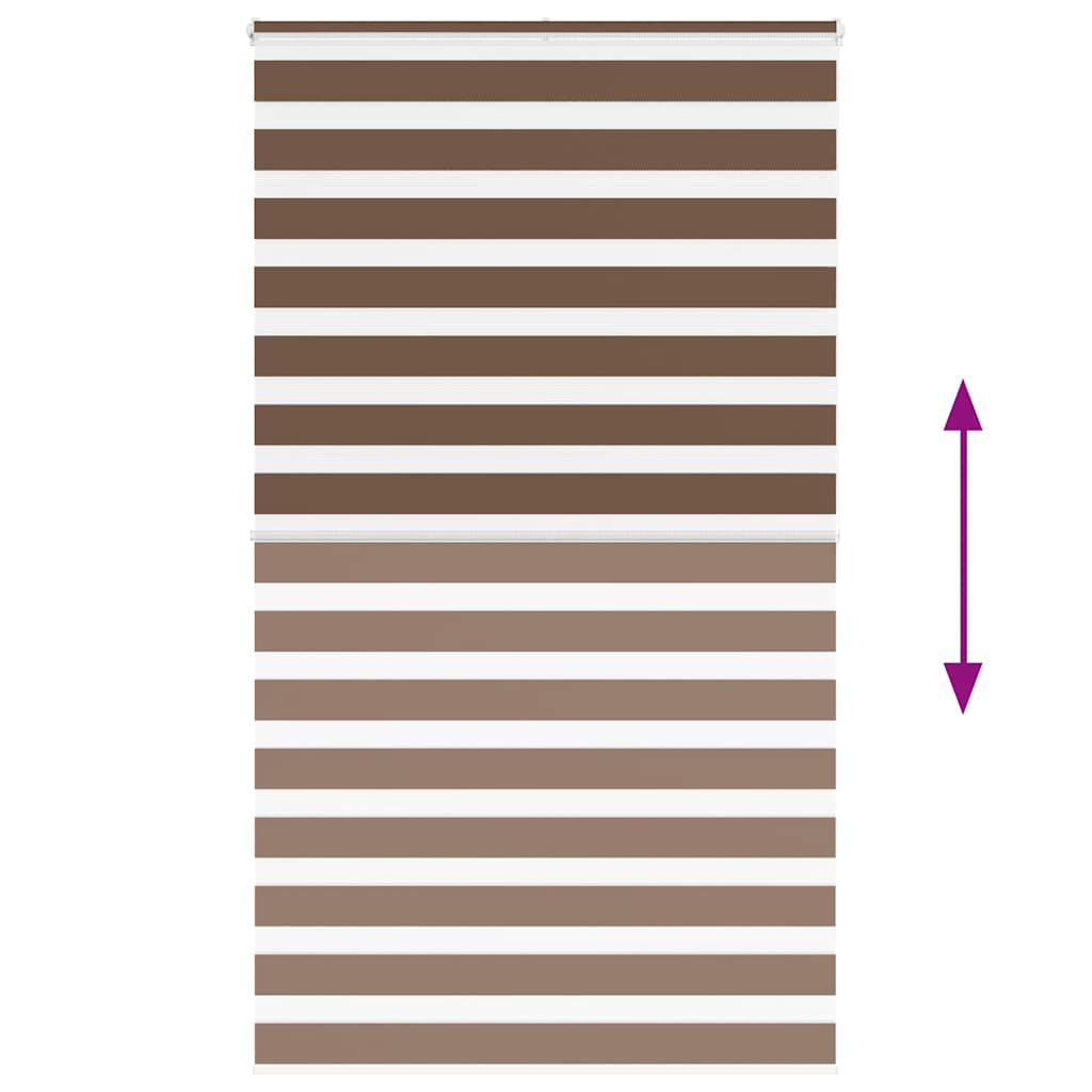 zebragardin brun 125x200 cm stofbredde 120,9 cm polyester