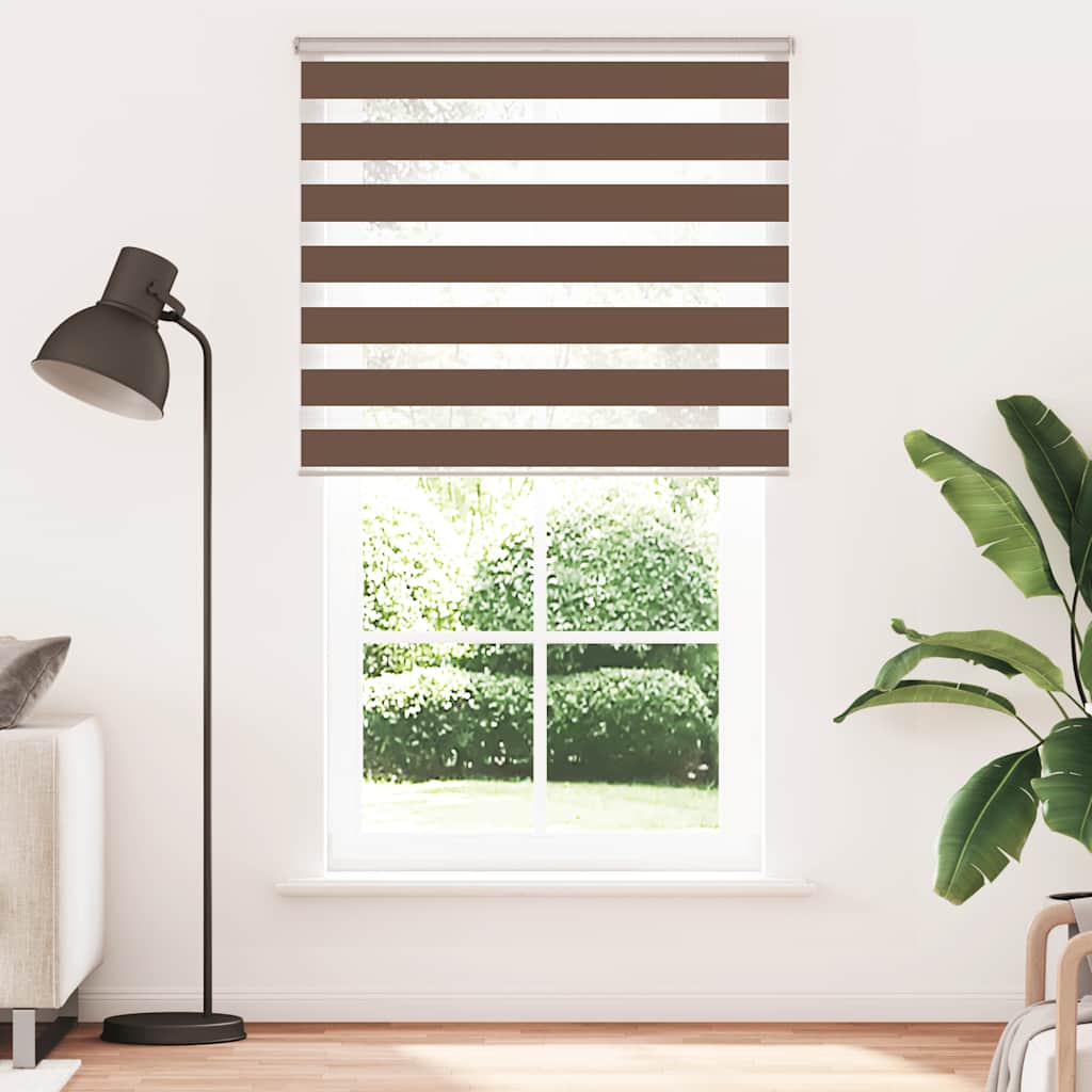 zebragardin brun 130x200 cm stofbredde 125,9 cm polyester