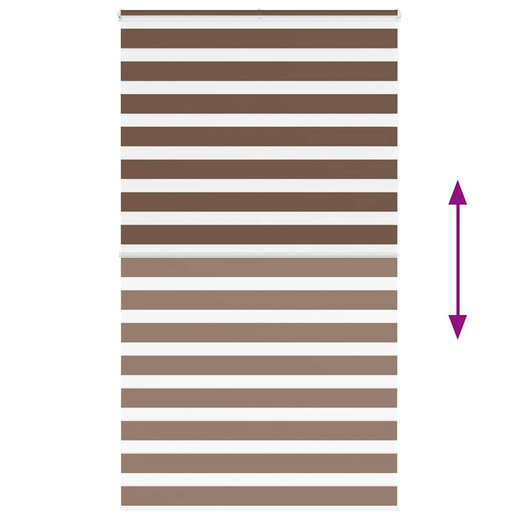 zebragardin brun 130x200 cm stofbredde 125,9 cm polyester