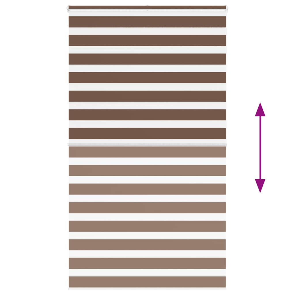 zebragardin brun 135x200 cm stofbredde 130,9 cm polyester