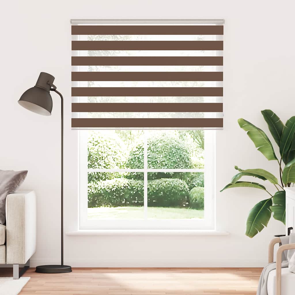zebragardin brun 155x200 cm stofbredde 150,9 cm polyester