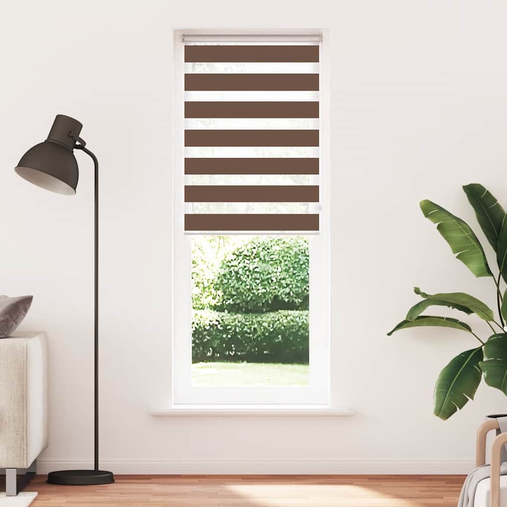 zebragardin brun 75x230 cm stofbredde 70,9 cm polyester