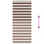 zebragardin brun 95x230 cm stofbredde 90,9 cm polyester