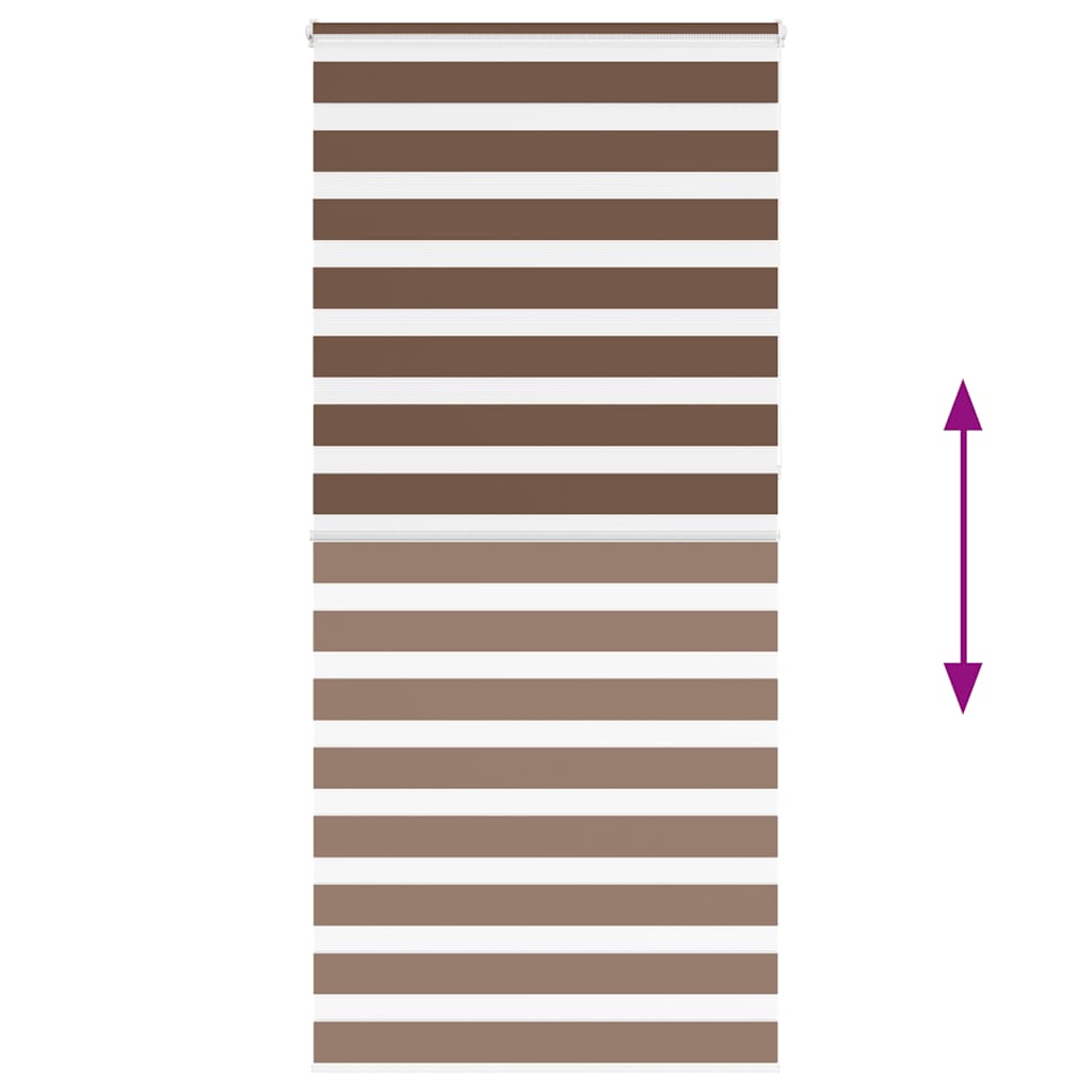 zebragardin brun 100x230 cm stofbredde 95,9 cm polyester
