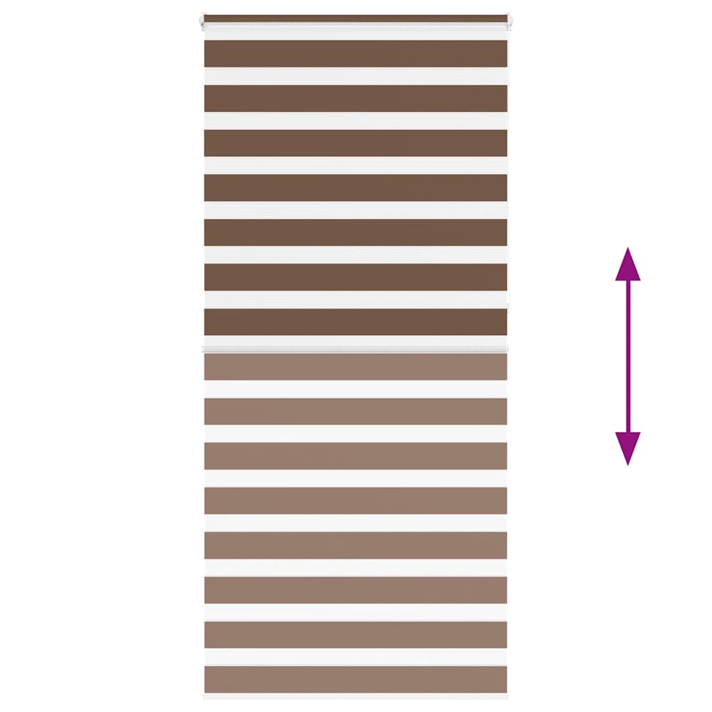 zebragardin brun 110x230 cm stofbredde 105,9 cm polyester