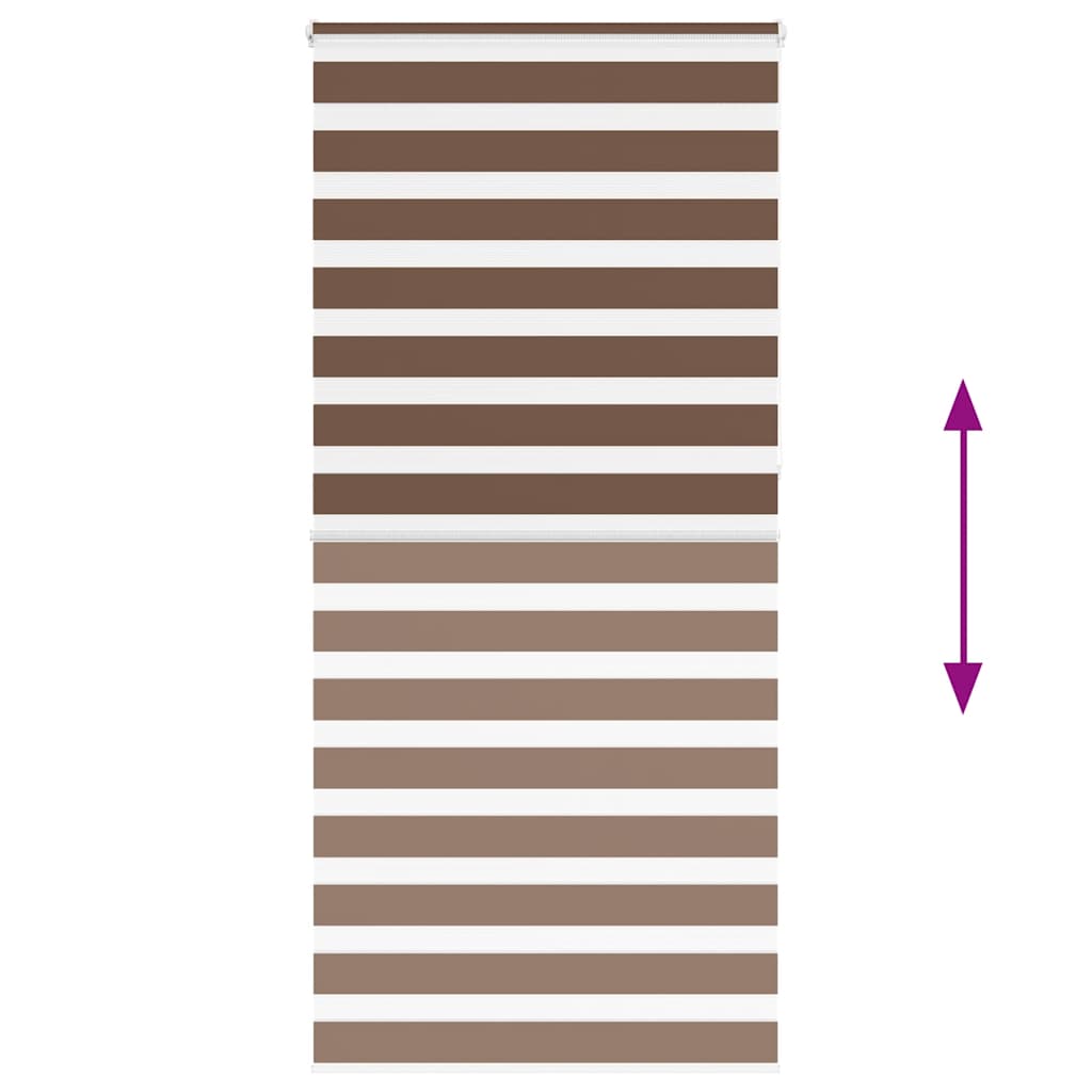 zebragardin brun 115x230 cm stofbredde 110,9 cm polyester