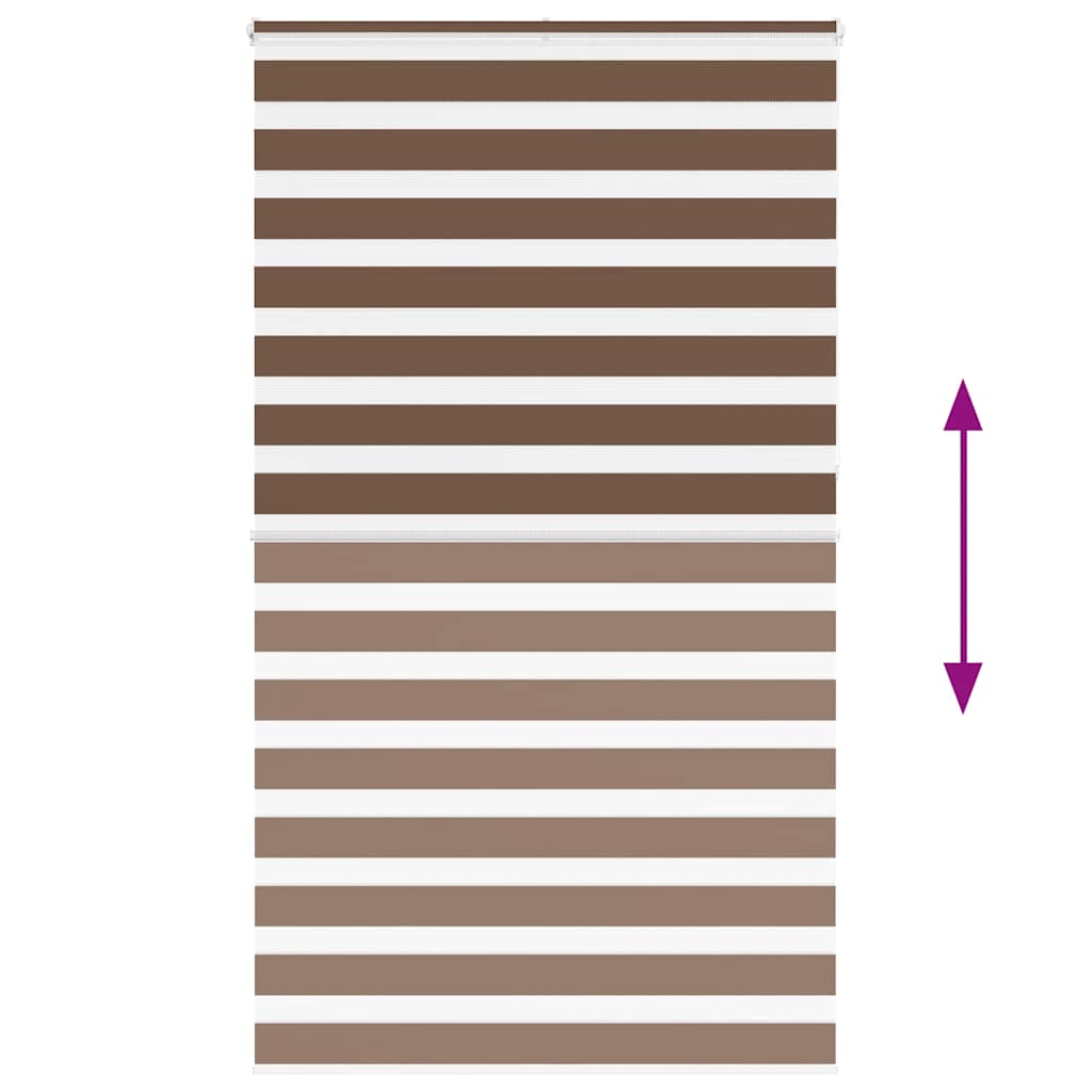 zebragardin brun 125x230 cm stofbredde 120,9 cm polyester