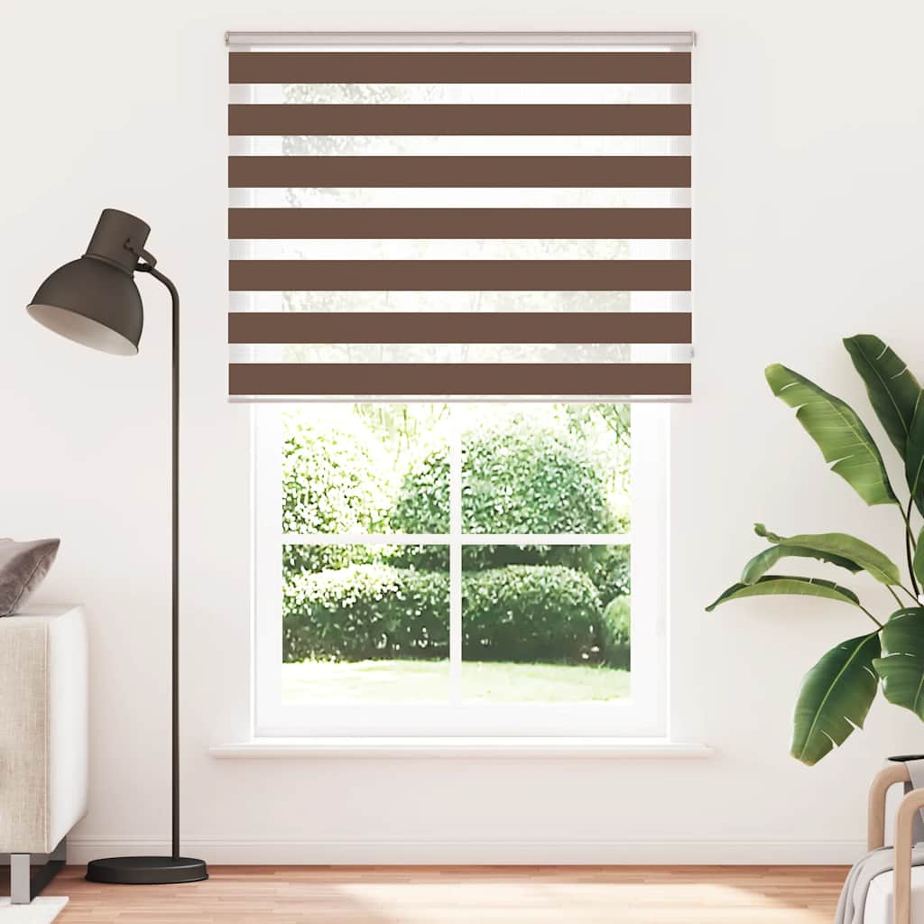 zebragardin brun 145x230 cm stofbredde 140,9 cm polyester