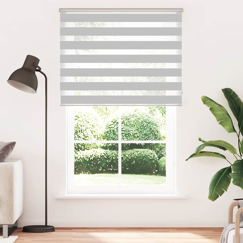 zebragardin lysegrå 140x200 cm stofbredde 135,9 cm polyester