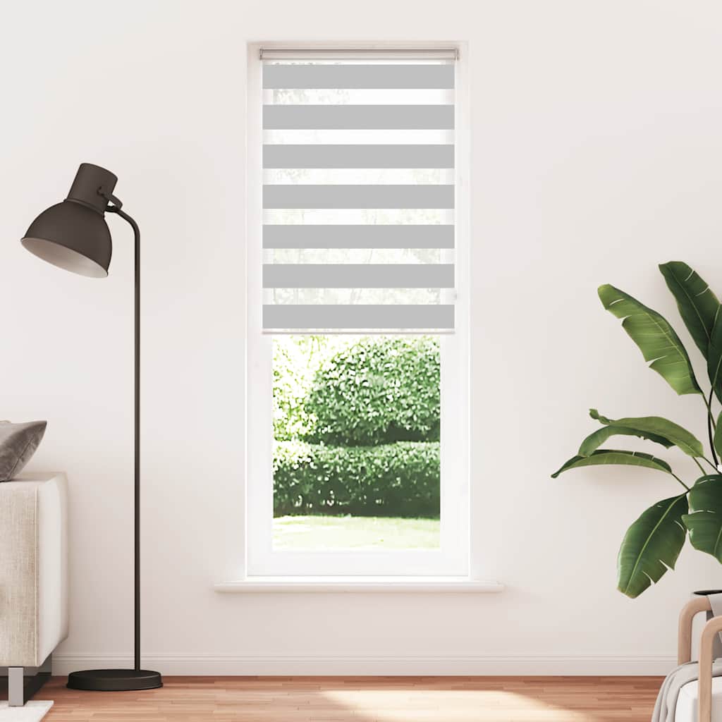 zebragardin lysegrå 75x230 cm stofbredde 70,9 cm polyester