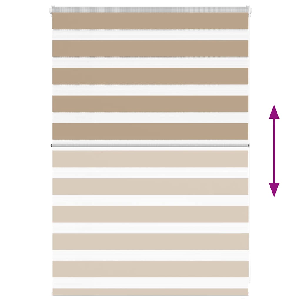 zebragardin sandbrun 95x100 cm stofbredde 90,9 cm polyester