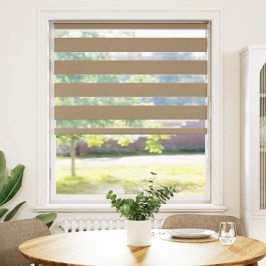 zebragardin sandbrun 110x100 cm stofbredde 105,9 cm polyester