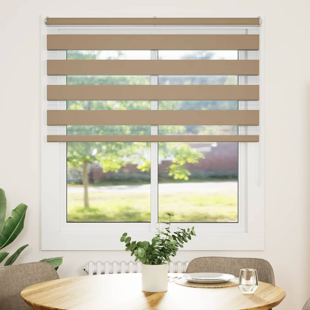 zebragardin sandbrun 125x100 cm stofbredde 120,9 cm polyester